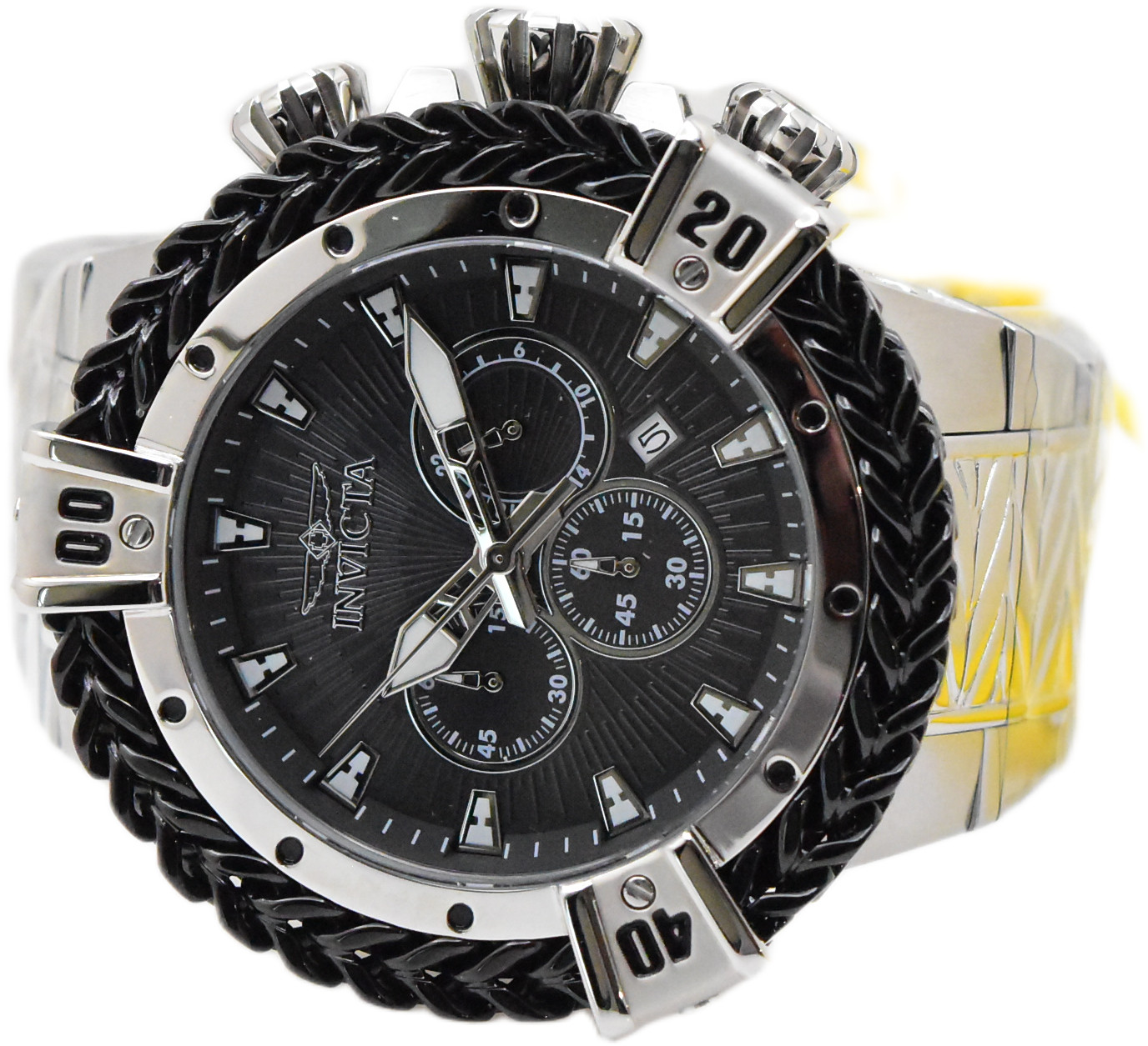 Invicta Bolt Herc Men’s Black Dial 54mm SS Chronograph Watch 48160