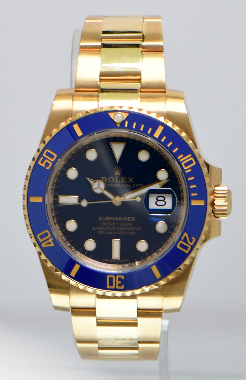 ROLEX 40mm Yellow Gold Submariner from 2019 Full Set