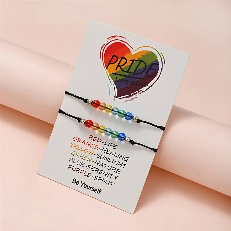 Pride Rainbow Bead Bracelet – Show Your Support