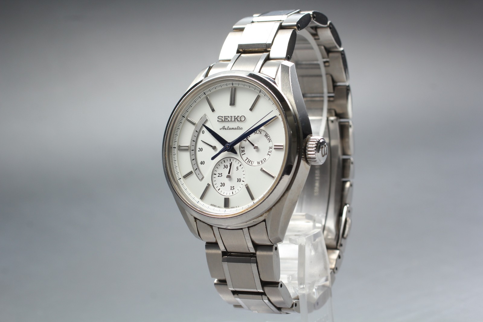 Near MINT SEIKO Presage SARW021 6R21-01B0 AT DayDate White Dial Men’s From Japan