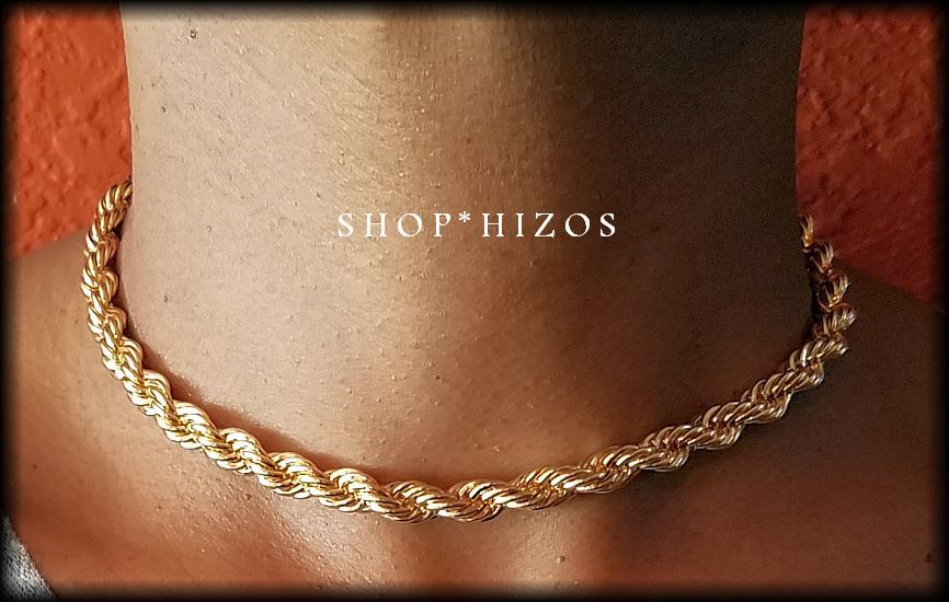 GOLD 5MM 8MM THICK FAT HEAVY TWISTED ROPE CHAIN 16″ 18″ 21″ 25″ 30″ NECKLACE