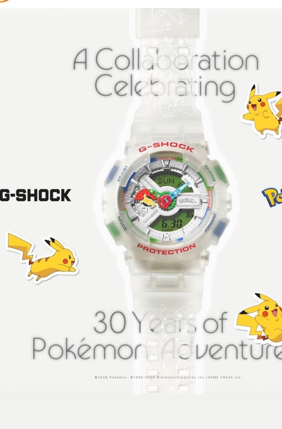 PSL CASIO Pokémon x G-SHOCK GA-110PKM-7A Pokémon Collaboration Model – PRESALE