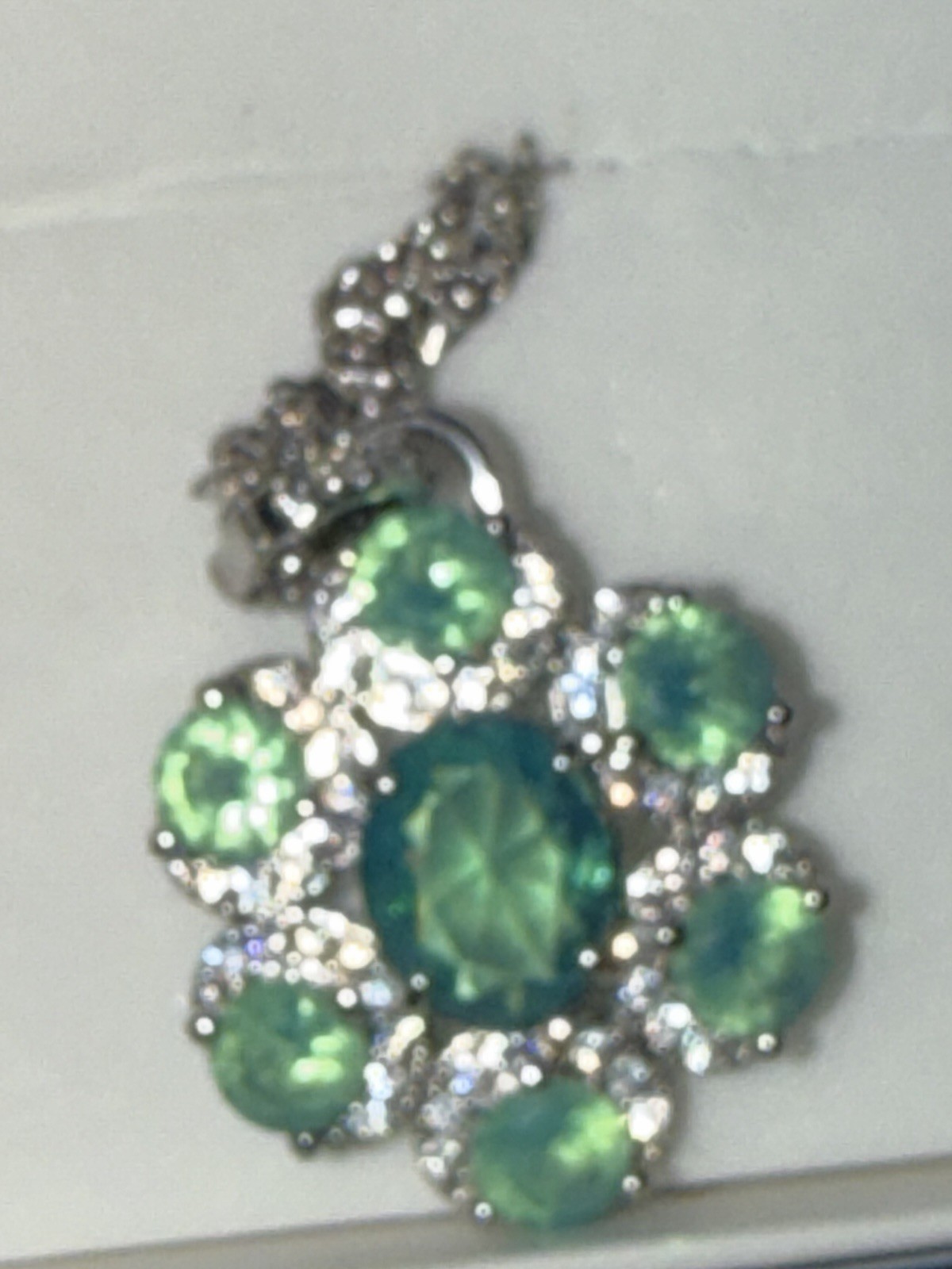 BP New OG Necklace “ Ruby Bliss” Green Opal On Hematite