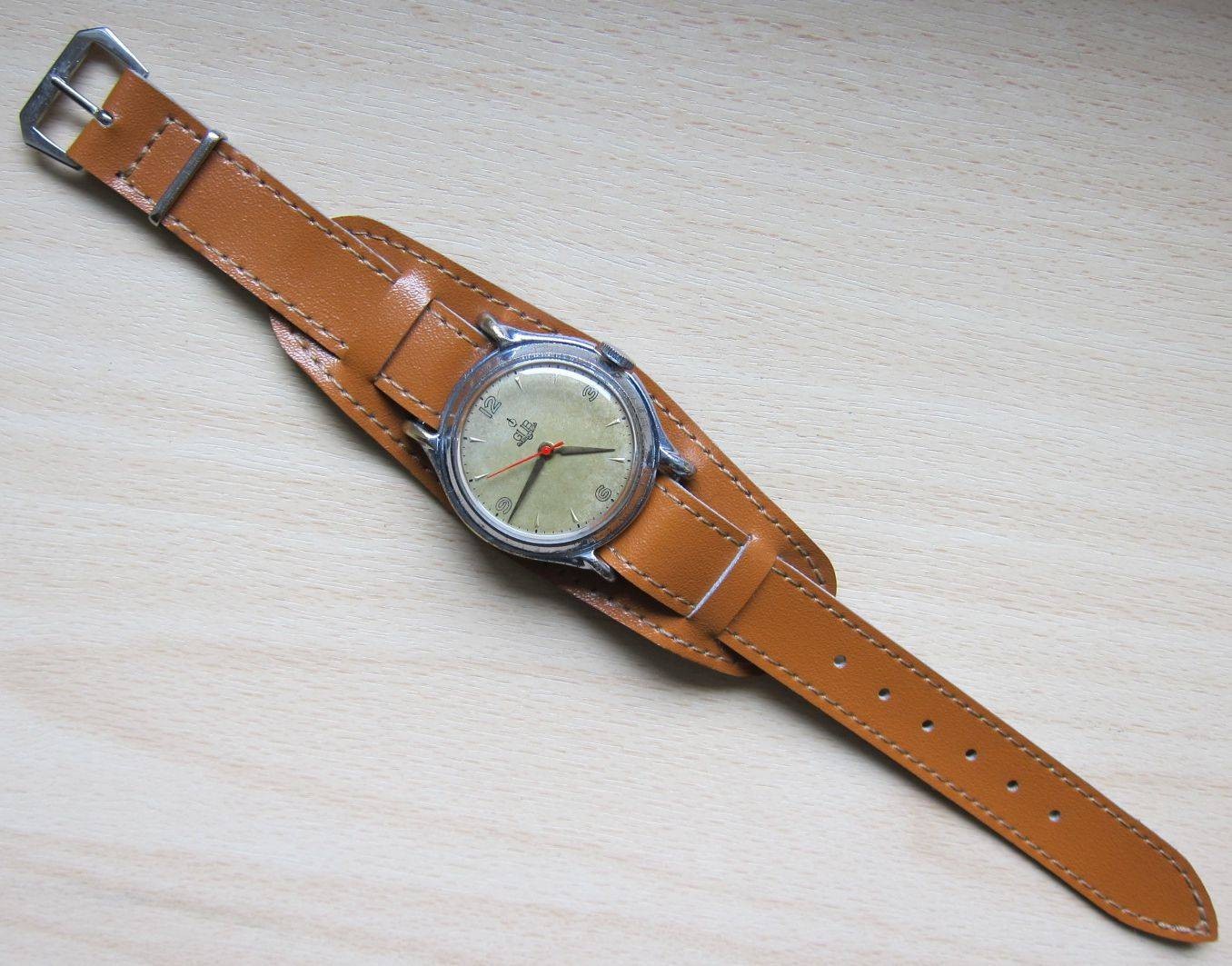 Collectible Rare German Antique Watch GUB GLASHÜTTE Q1 A.LANGE&SÖHNE Cal.28+box