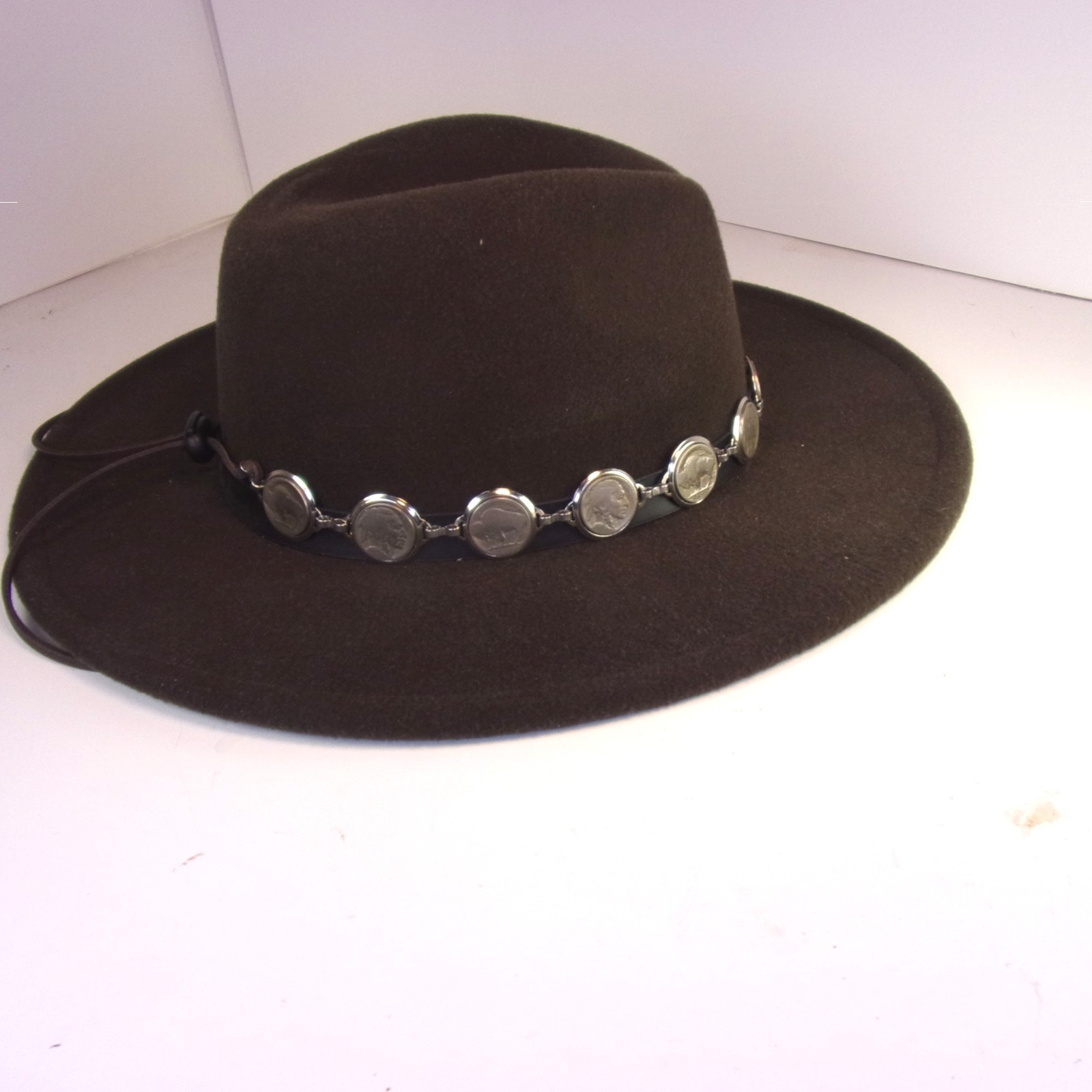 Buffalo Nickel Hat Band,14 Buffalo Nickel Hat Band,Alternating Buffalo & Indian