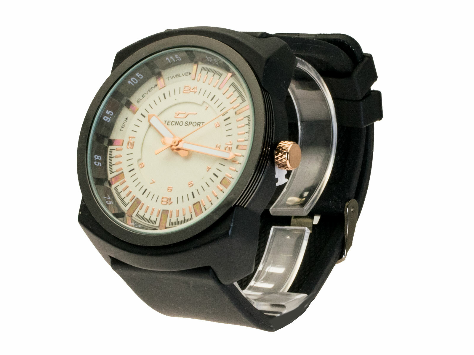 TECNO SPORTS: SILICON RUBBER BAND ANALOG QUARTZ WATCH