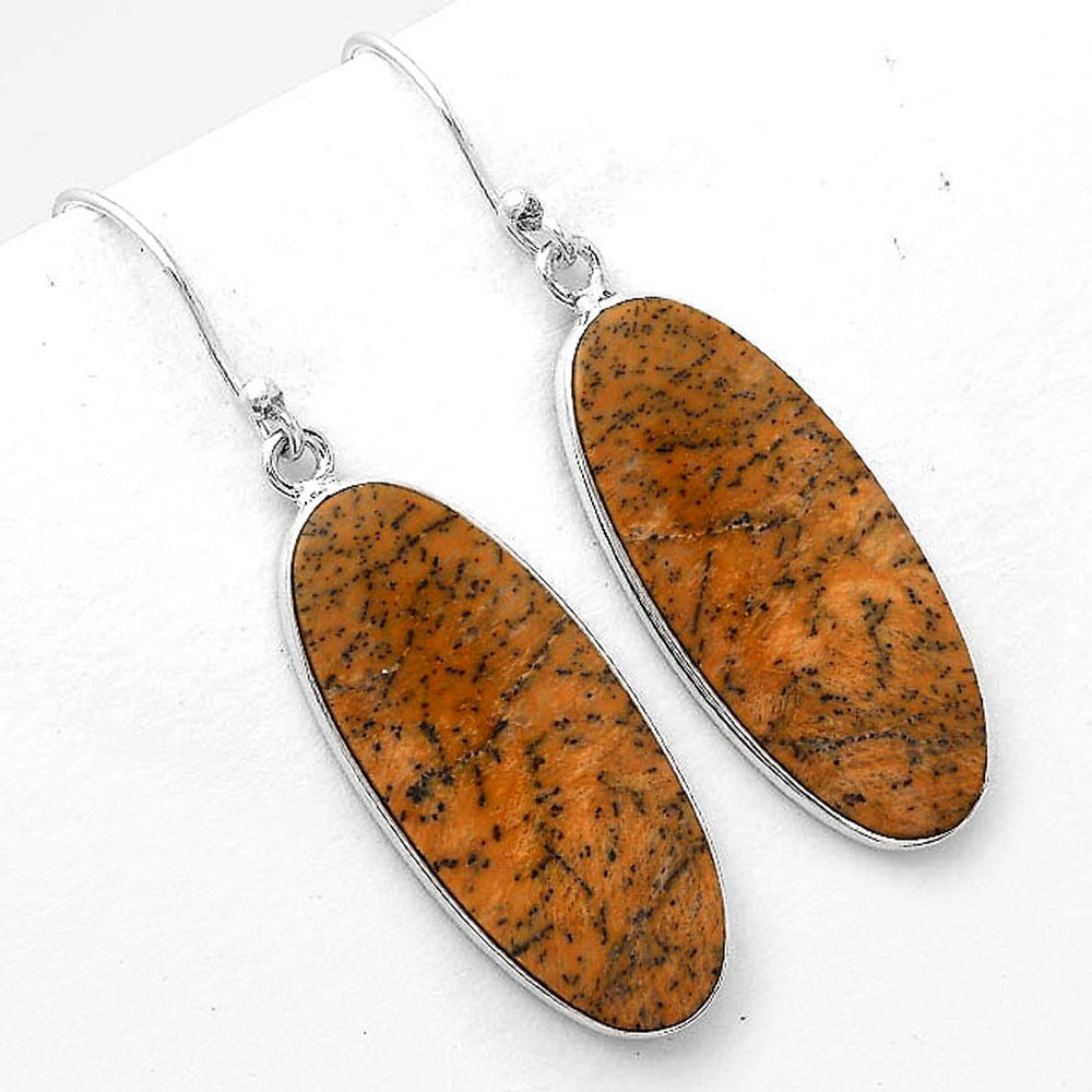 Natural Amethyst Sage Agate – Nevada 925 Sterling Silver Earrings Jewelry E-1001