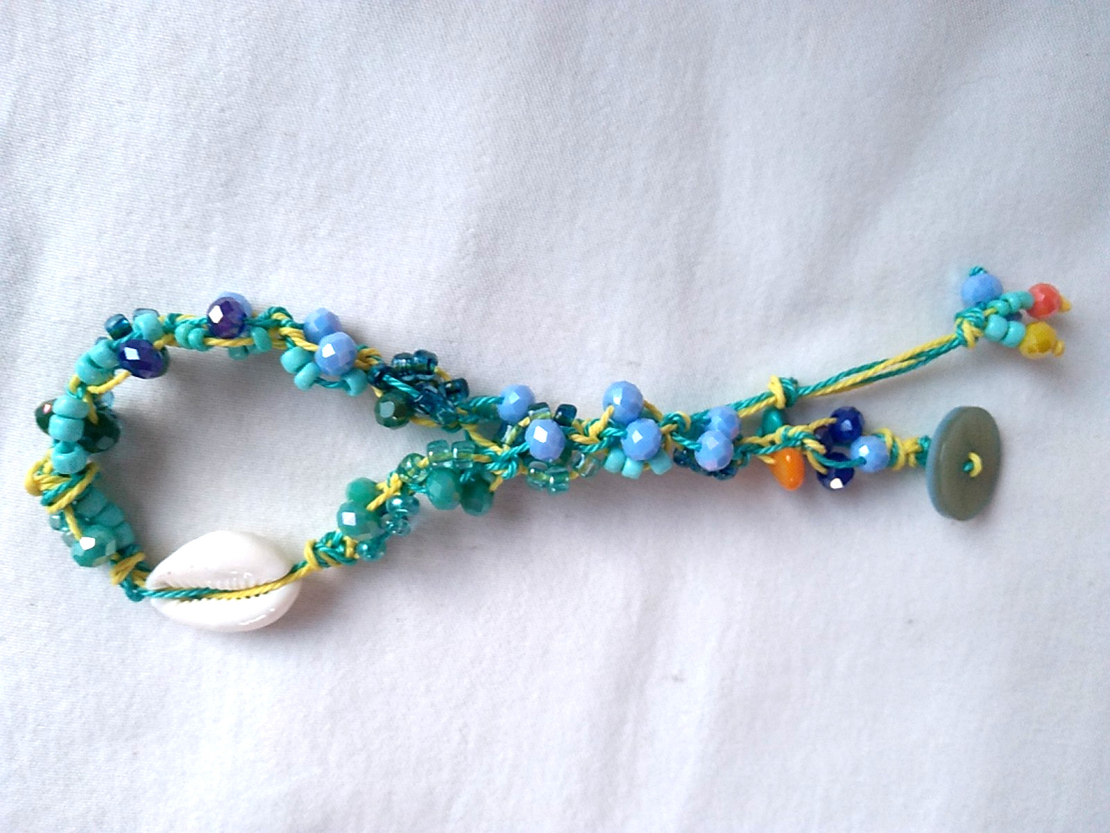 Beaded Macrame Anklet 10-12″ Adj Anklet Bracelet Boho Jewelry US Seller New