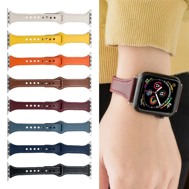 Microfiber Leather Watch Strap For Apple Watch Series, 7 41mm / 6&SE&5&4 40mm /