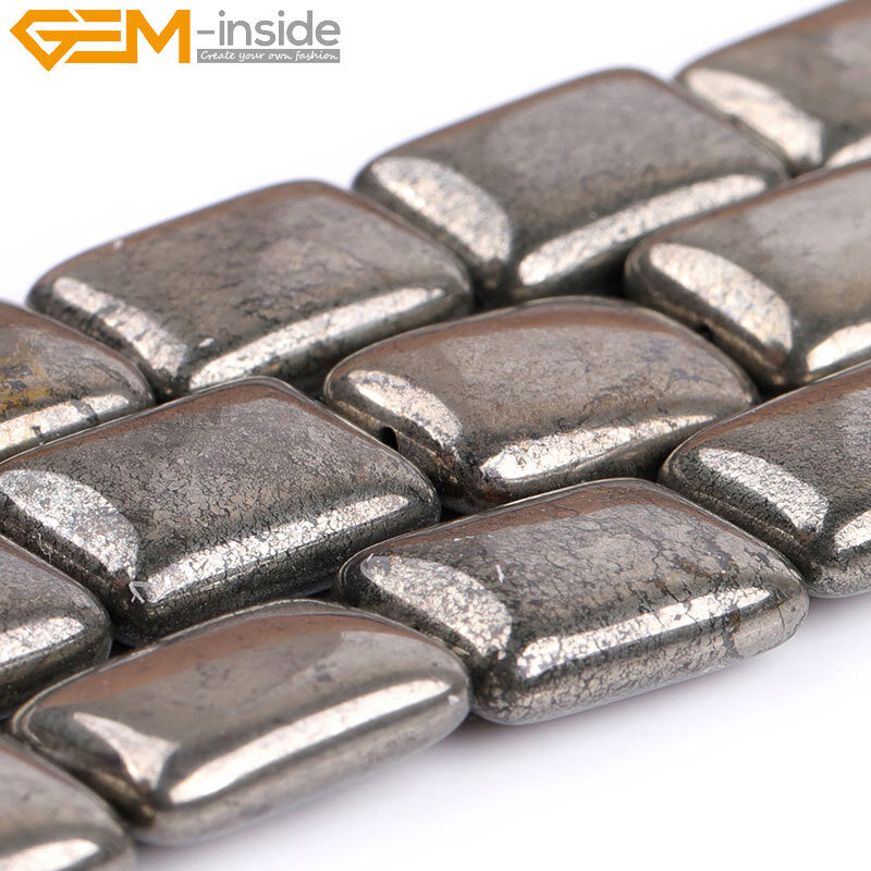 Natural Coin Freeform Pyrite Beads Gemstone Oval Beads For Jewelry Making 15″