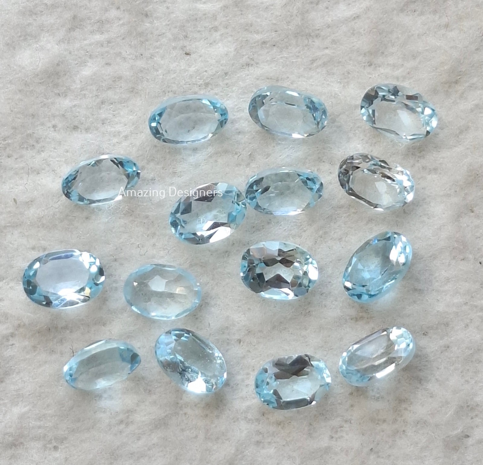 Natural Sky Blue Topaz Oval Faceted Cut 3x5mm to 8x10mm Loose Gemstone