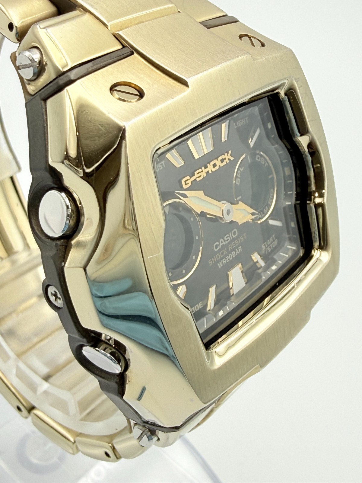 Casio G-Shock G-011 G-011D Cube Gold Ana-Digi Watch Wrist 16cm (6.3 in) -Rank B+