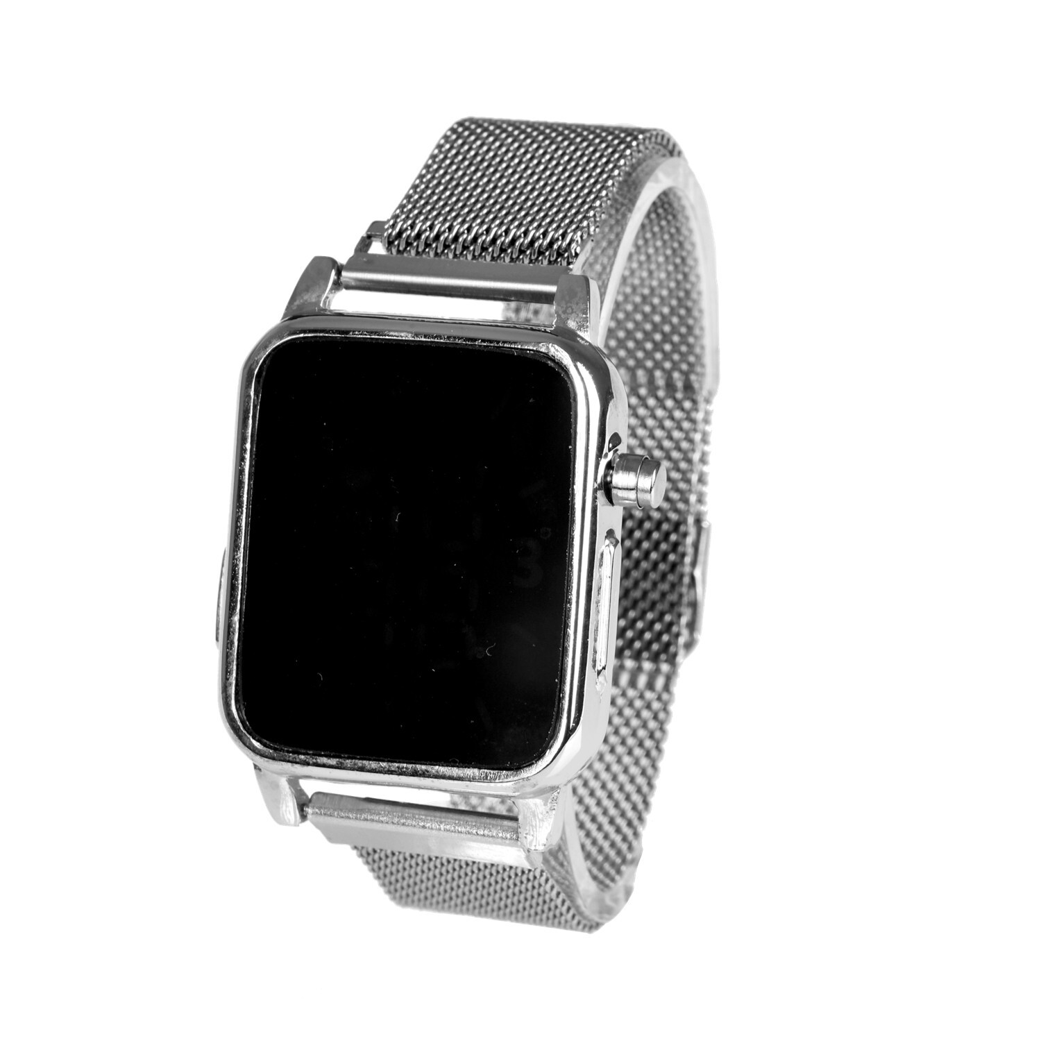 Silver Watch Men/women’s Square Electronic Digital Wristwatch Boys Girls