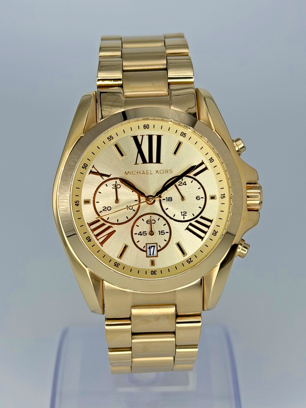 MICHAEL KORS Bradshaw MK5605 Unisex Chronograph 40mm Case Gold Analog Wristwatch