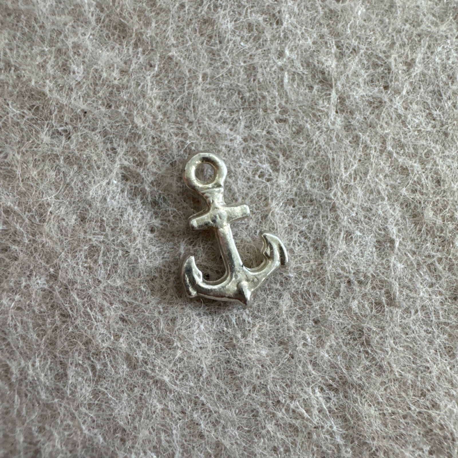 Vintage Silver Tone Ship Anchor Charm Pendant Nautical Jewelry Accessory
