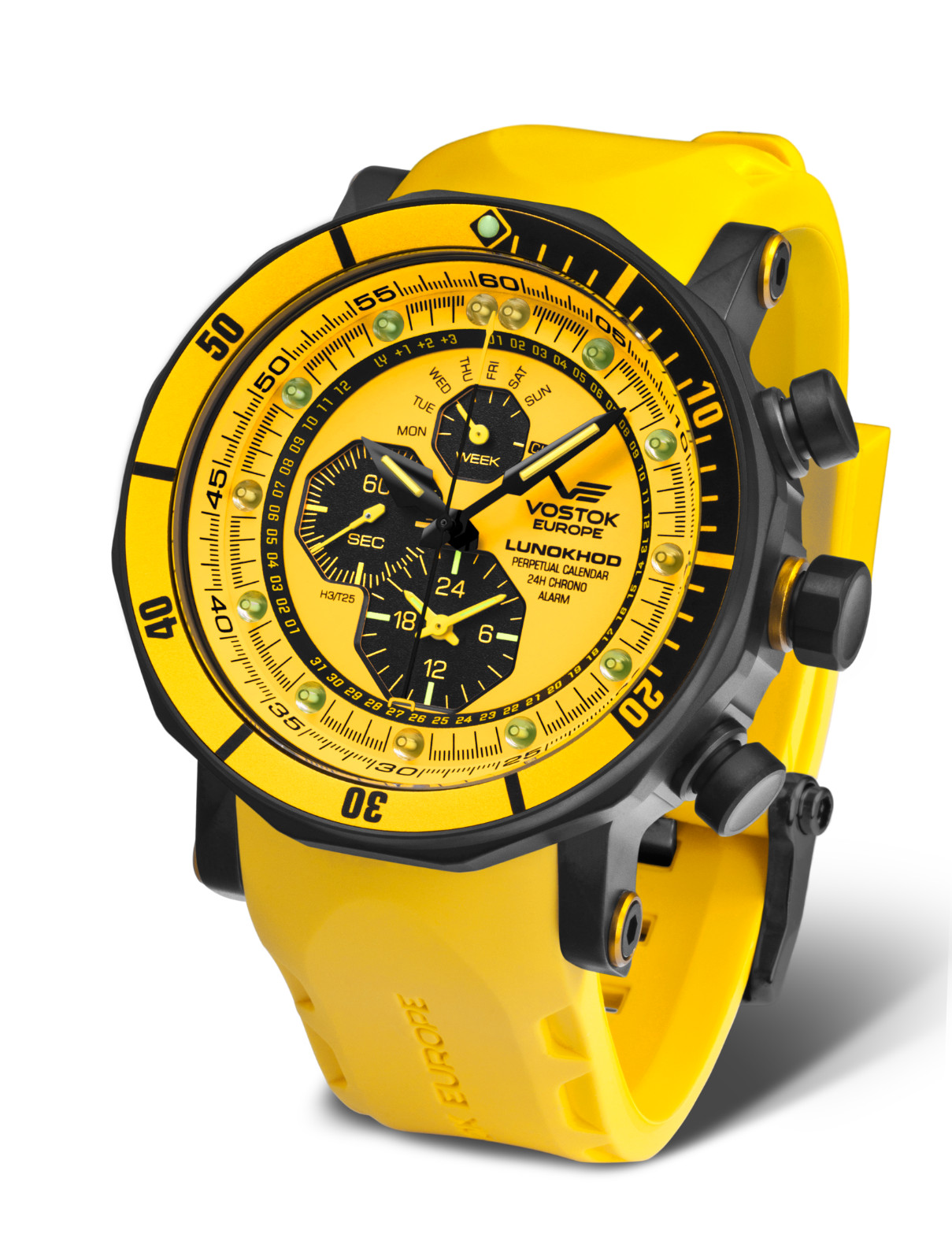 Vostok-Europe LUNOKHOD YM86-620C504 Tritium Multifunction Watch Full-Kit