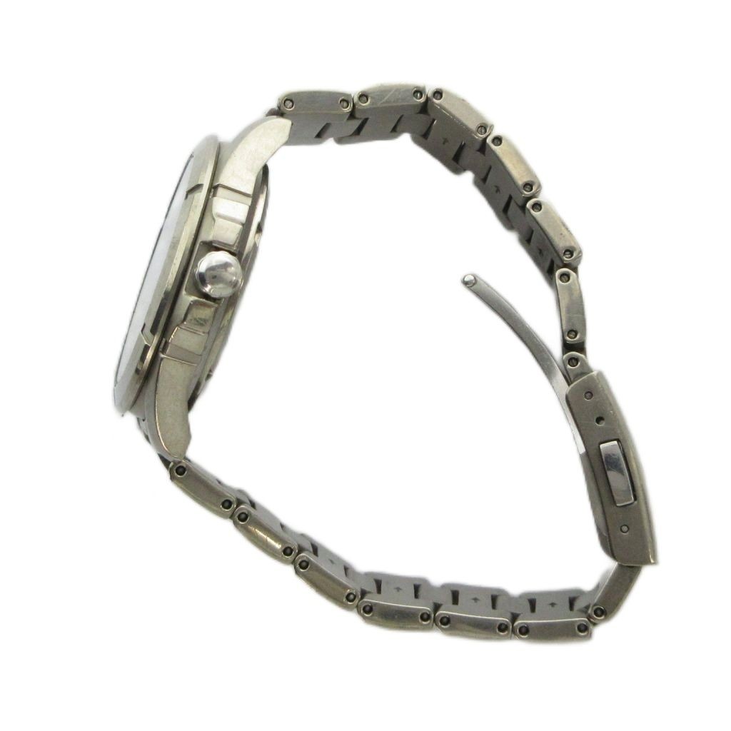 SEIKO V145 0AX0 Watch Solar Titanium SS Date Silver Color GY18 MQ