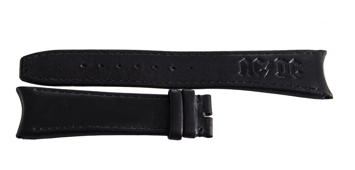 Raymond Weil Men’s 22mm x 18mm Black AC-DC Leather Watch Band Strap V1.18