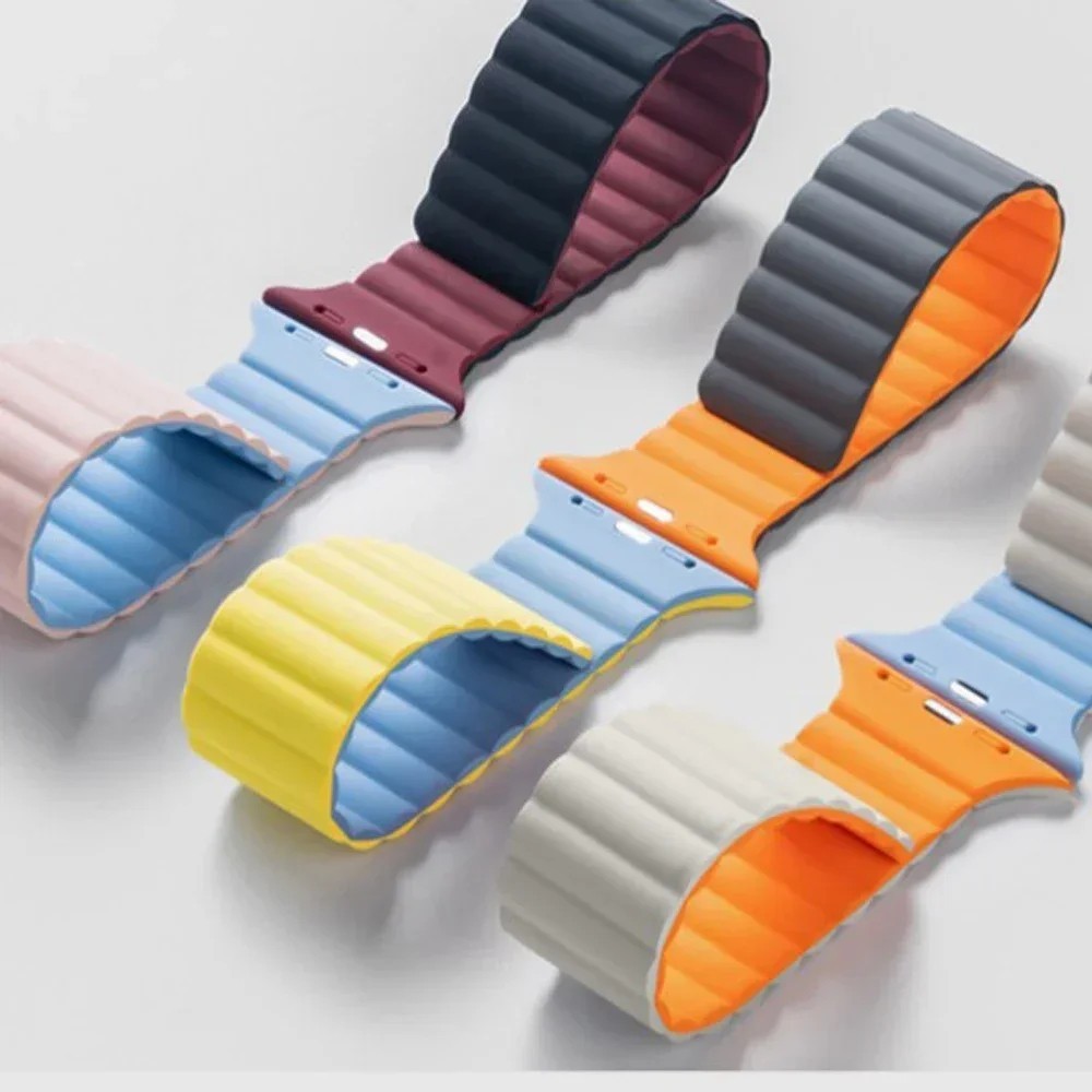 Silicone Magnetic Strap Band For Apple Watch Series Ultra 3 11 10 9 8 SE iWatch