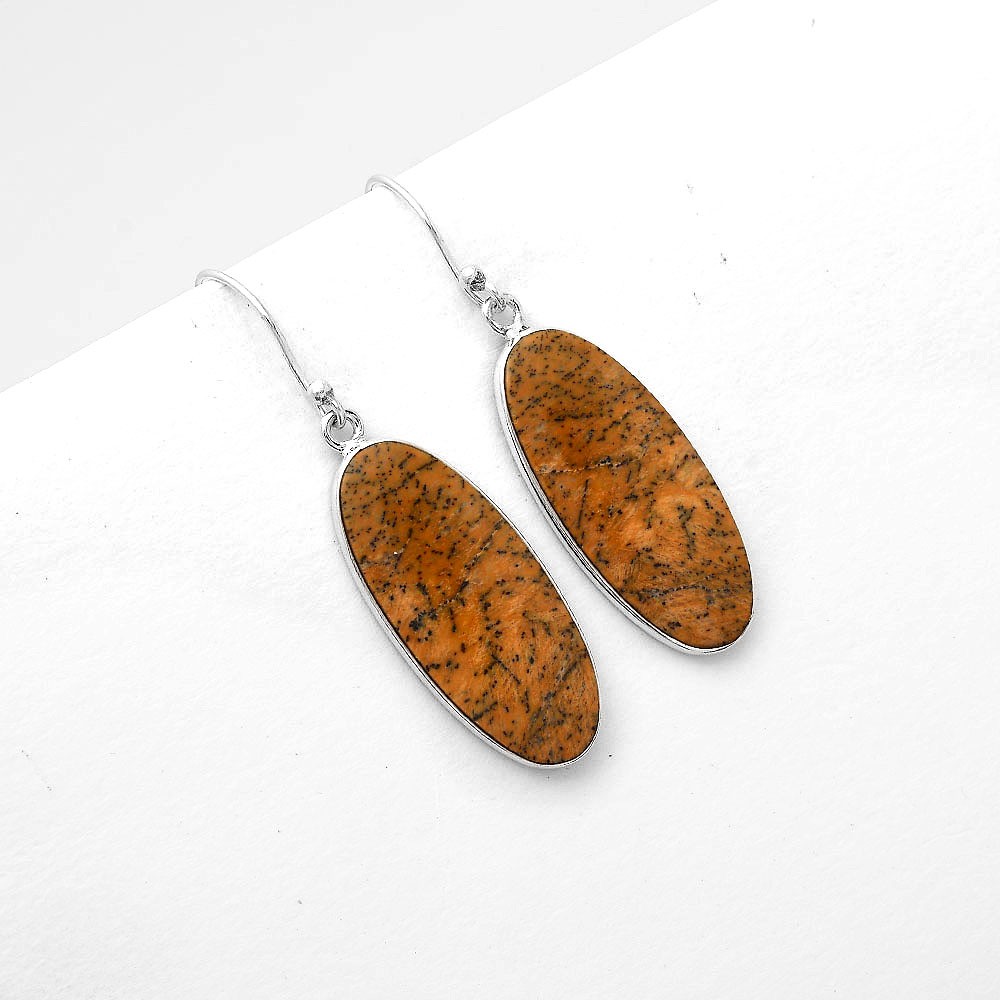 Natural Amethyst Sage Agate – Nevada 925 Sterling Silver Earrings Jewelry E-1001