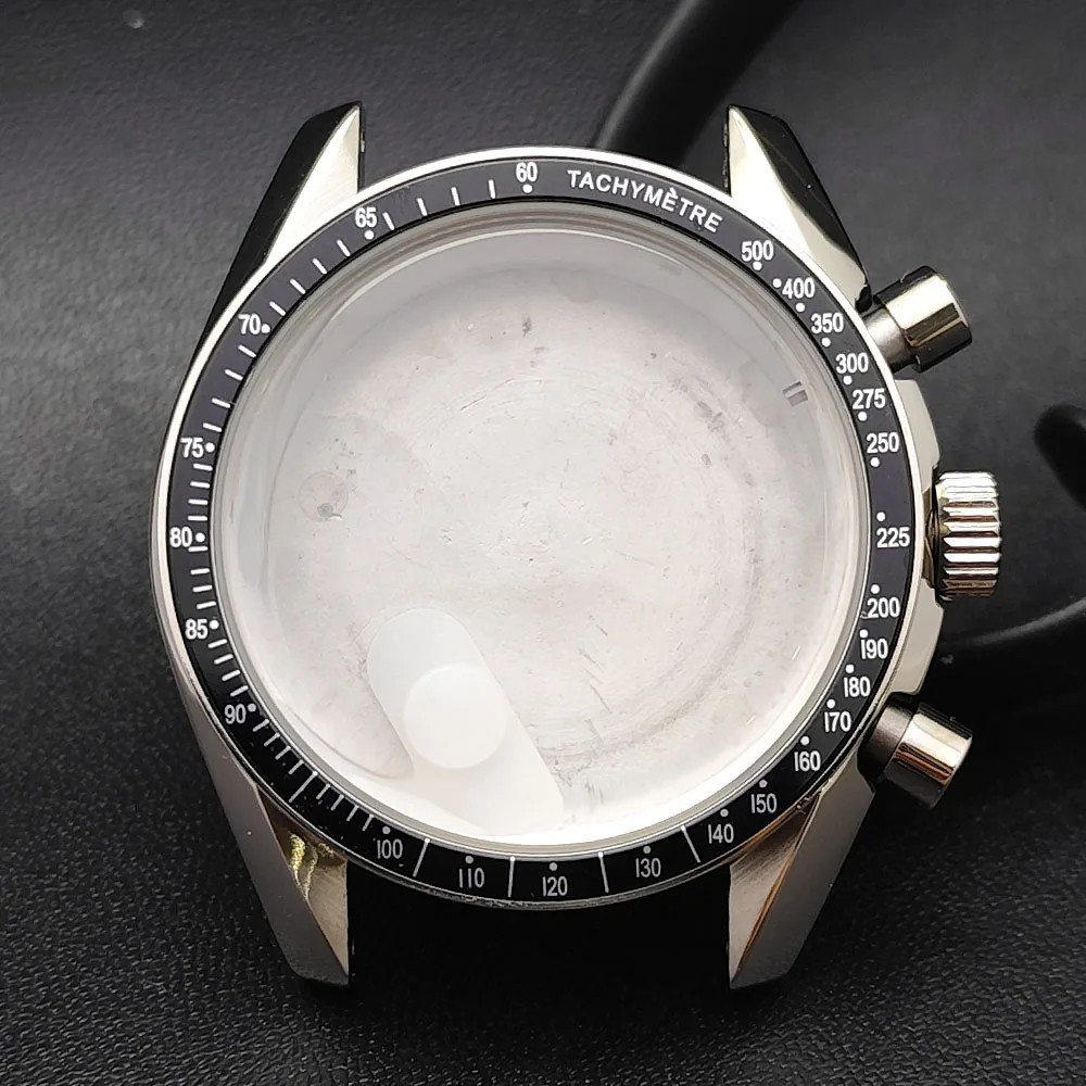 Watch Case 39.7mm Steel Sapphire Glass VK63 Movement 20mm Strap Mens Fit Kit