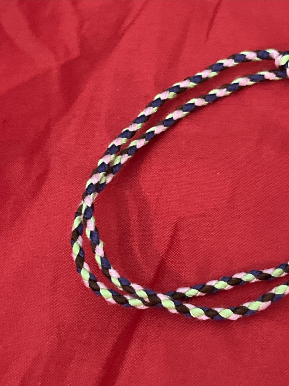 NEW BOHO BRAID THREAD FRIENDSHIP BRACELET ADJUSTABLE LIME PINK PURPLE BROWN NIP