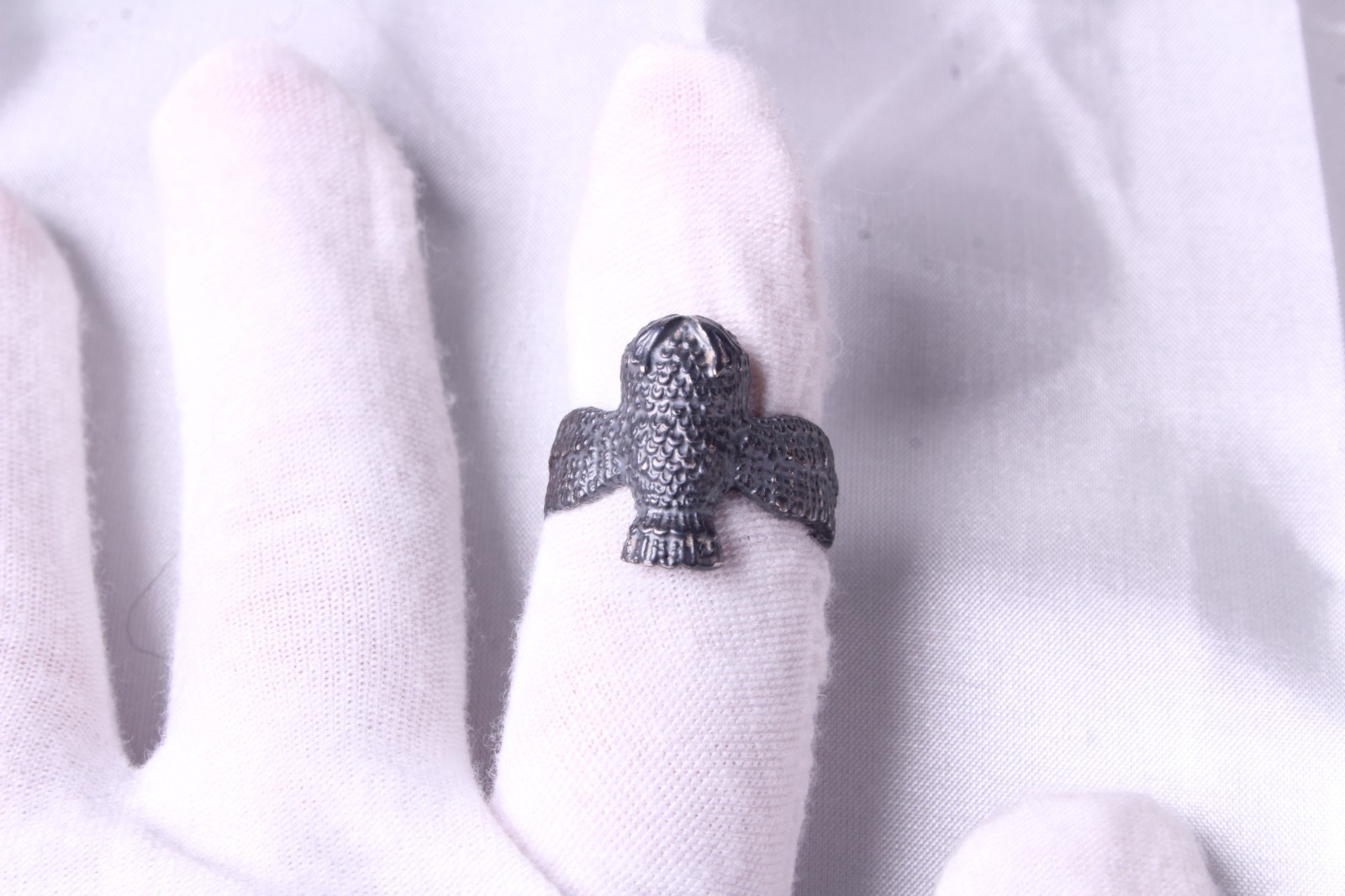 925 Sterling Silver Owl Ring – Antiqued Oxidized Finish – Heritage Symbolism Ban