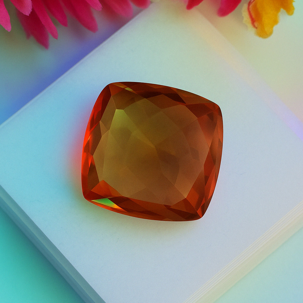 Brazil Diaspore Cushion Cut 14.30 Ct Color Change Alexandrite Effect Gem