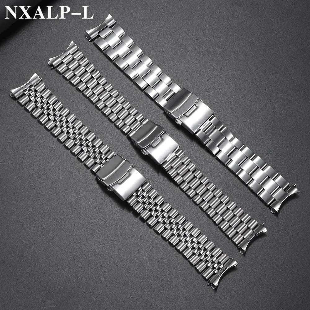 Solid Stainless Steel Band for Seiko Skx Curved End Bracelet Jubilee for Oyster