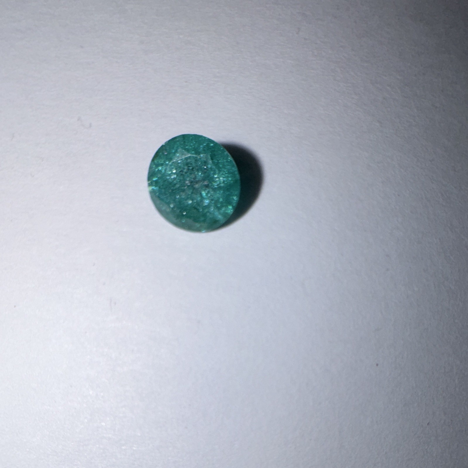 Green Round Cut Loose Gemstone 6.9mm x 6.9mm 1 Piece