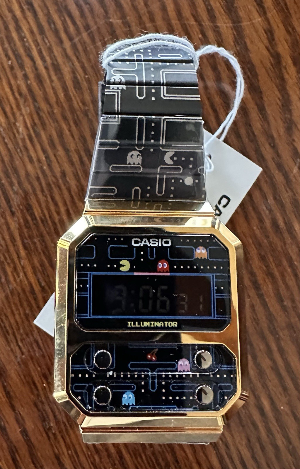 Casio Pac-Man Watch A100WEPC-1B Digital Reprint Design PacMan Collab NEW