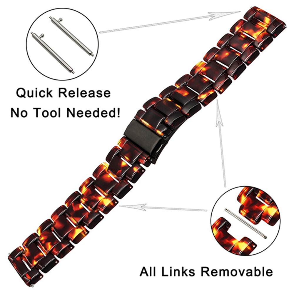 Resin Watch Band Strap Bracelet Metal Buckle For Fitbit Versa 1 2 & Versa Lite