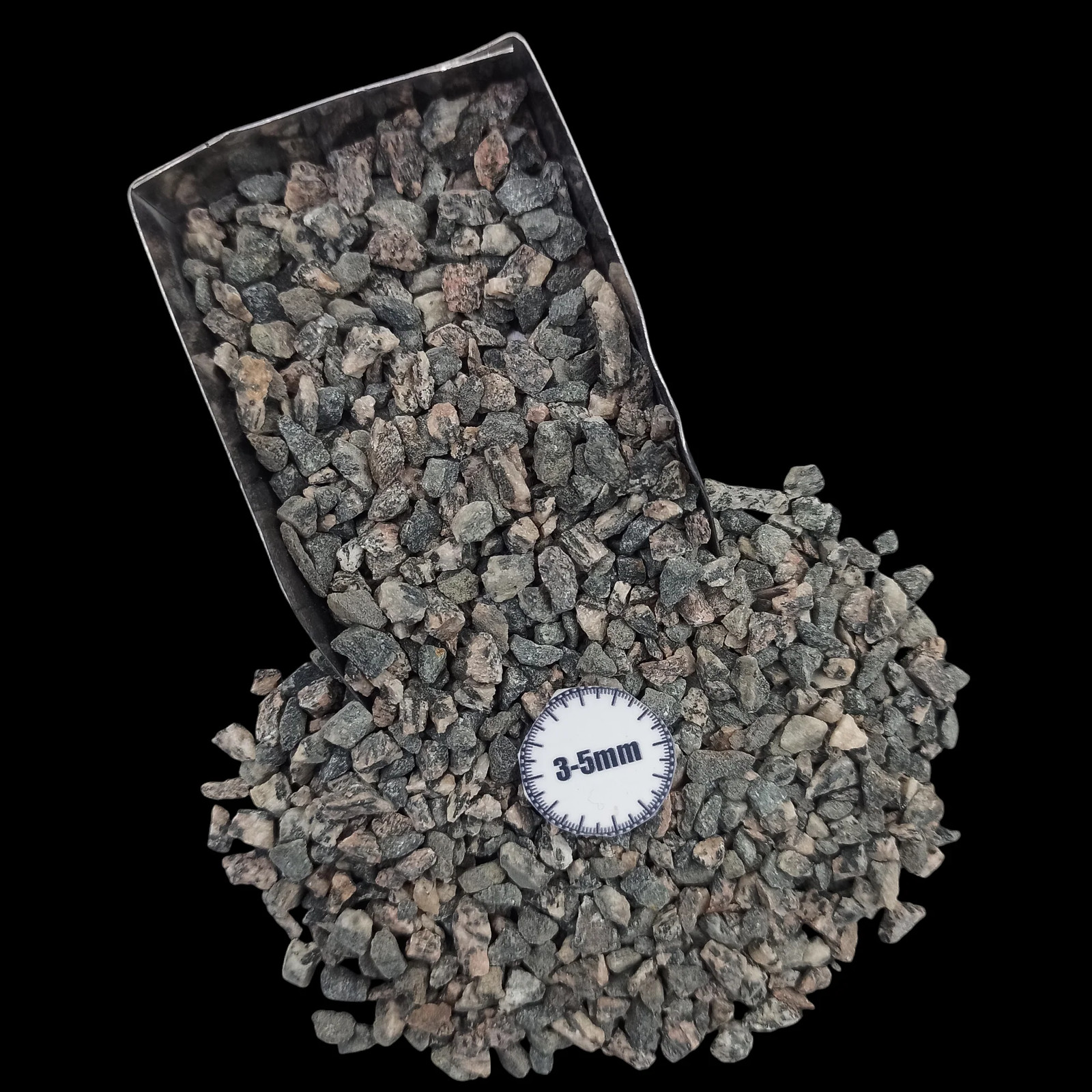 Black Tourmaline Mica Coarse Gemstone 3-5mm for Bottles Home Decor