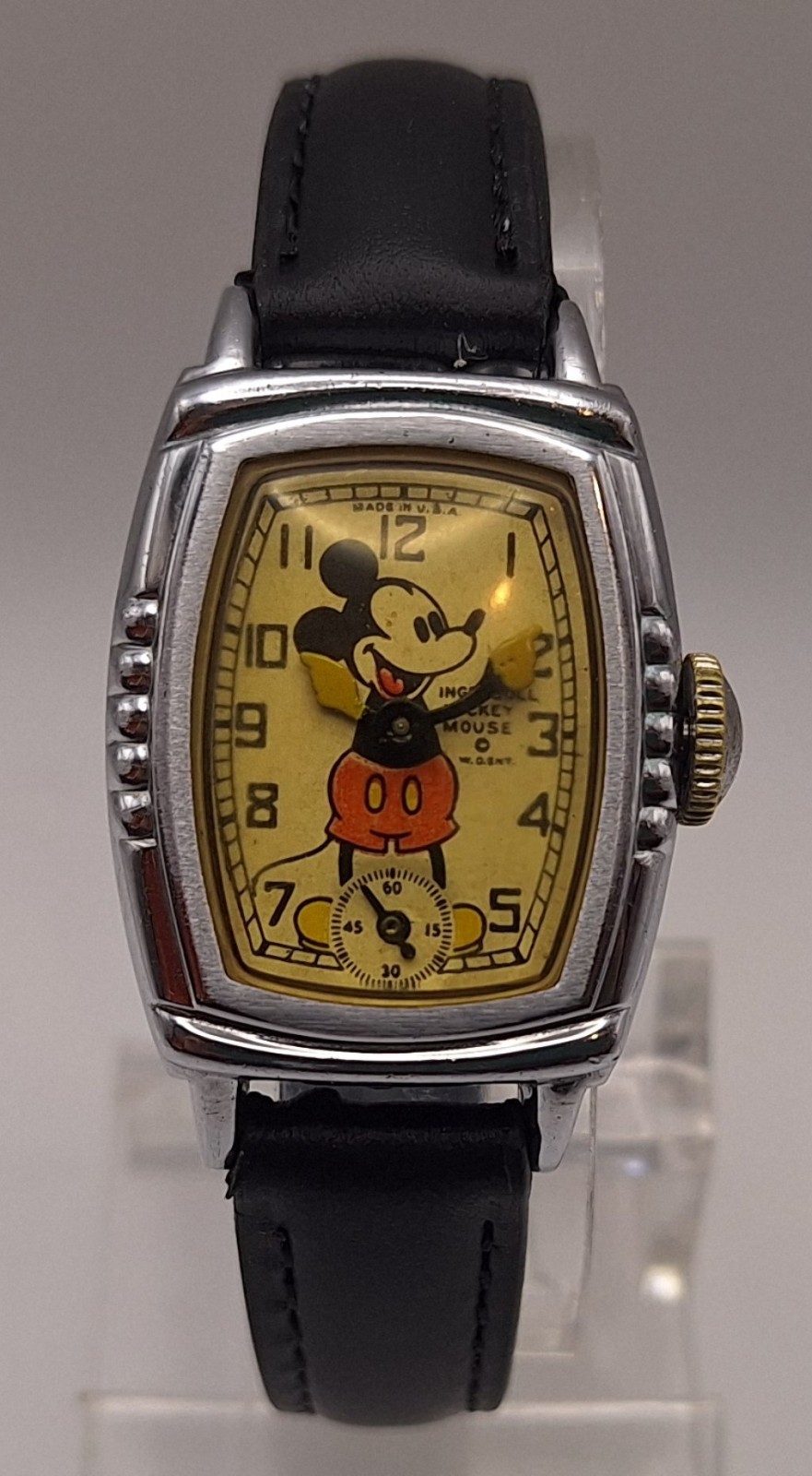 1930’s Ingersoll Mickey Mouse Deluxe Watch Serviced and Wearable BEAUTY 1937