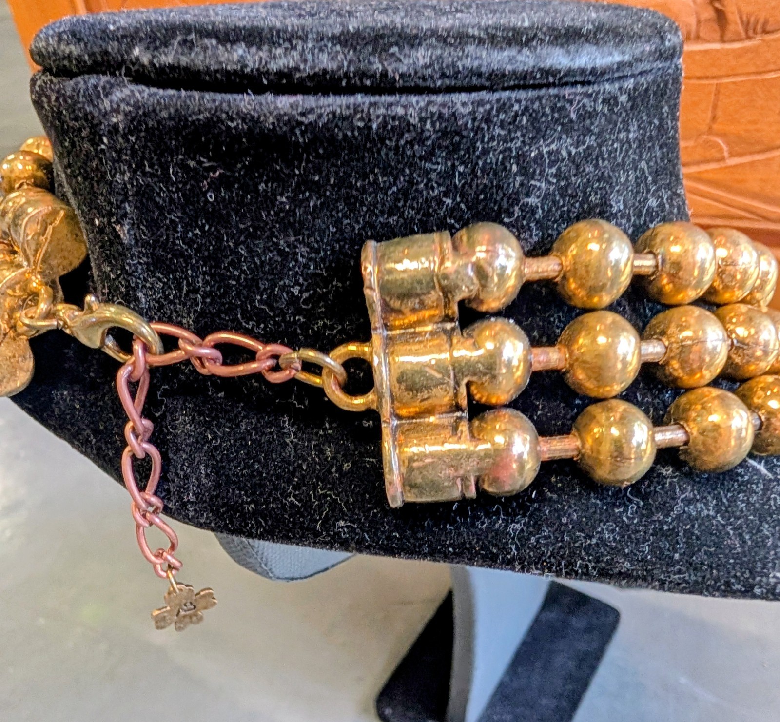 MCM Brass 3 Strand Necklace