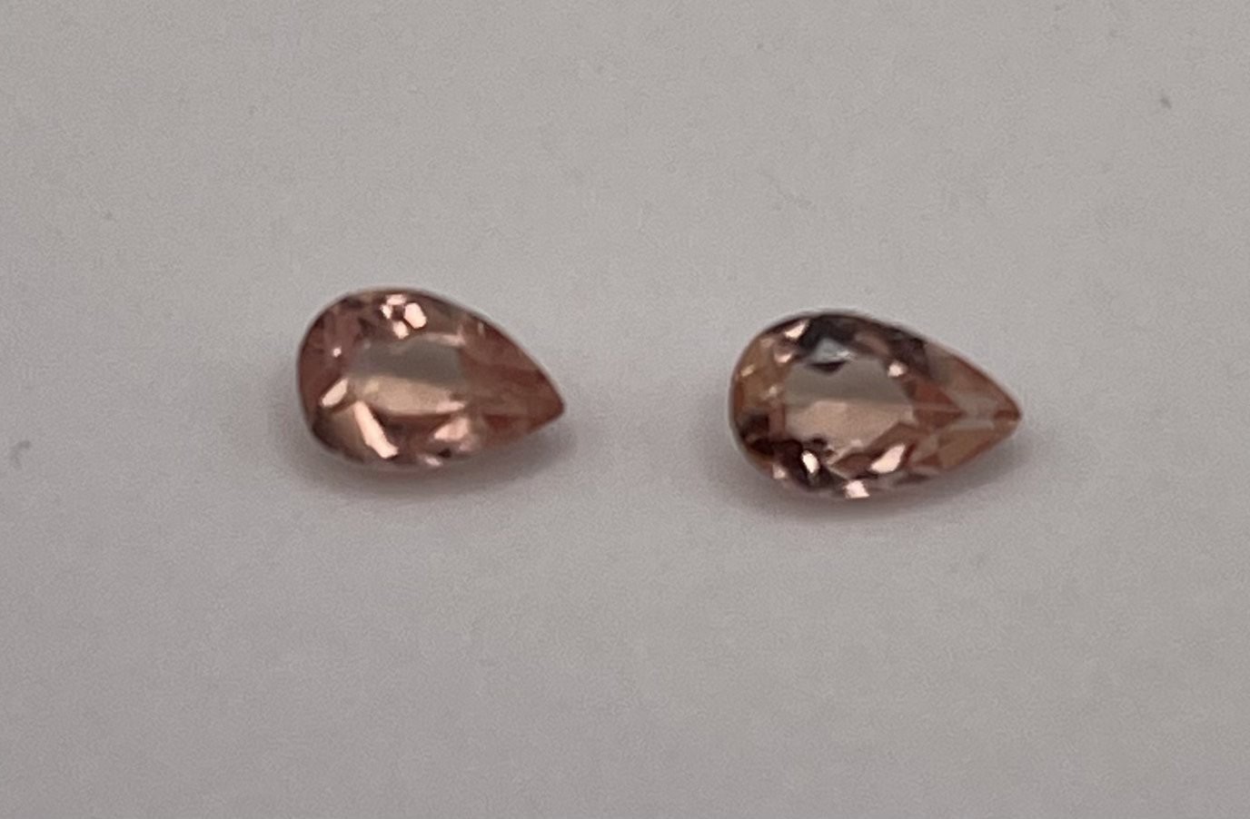 Imperial Topaz 0.96 Ctw Pair Clarity IF Pear Cut Pink Brazil I154
