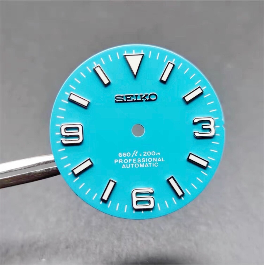 28.5mm Watch Dial Green Luminous For Seiko NH35 NH36 Movement Explorer Dials
