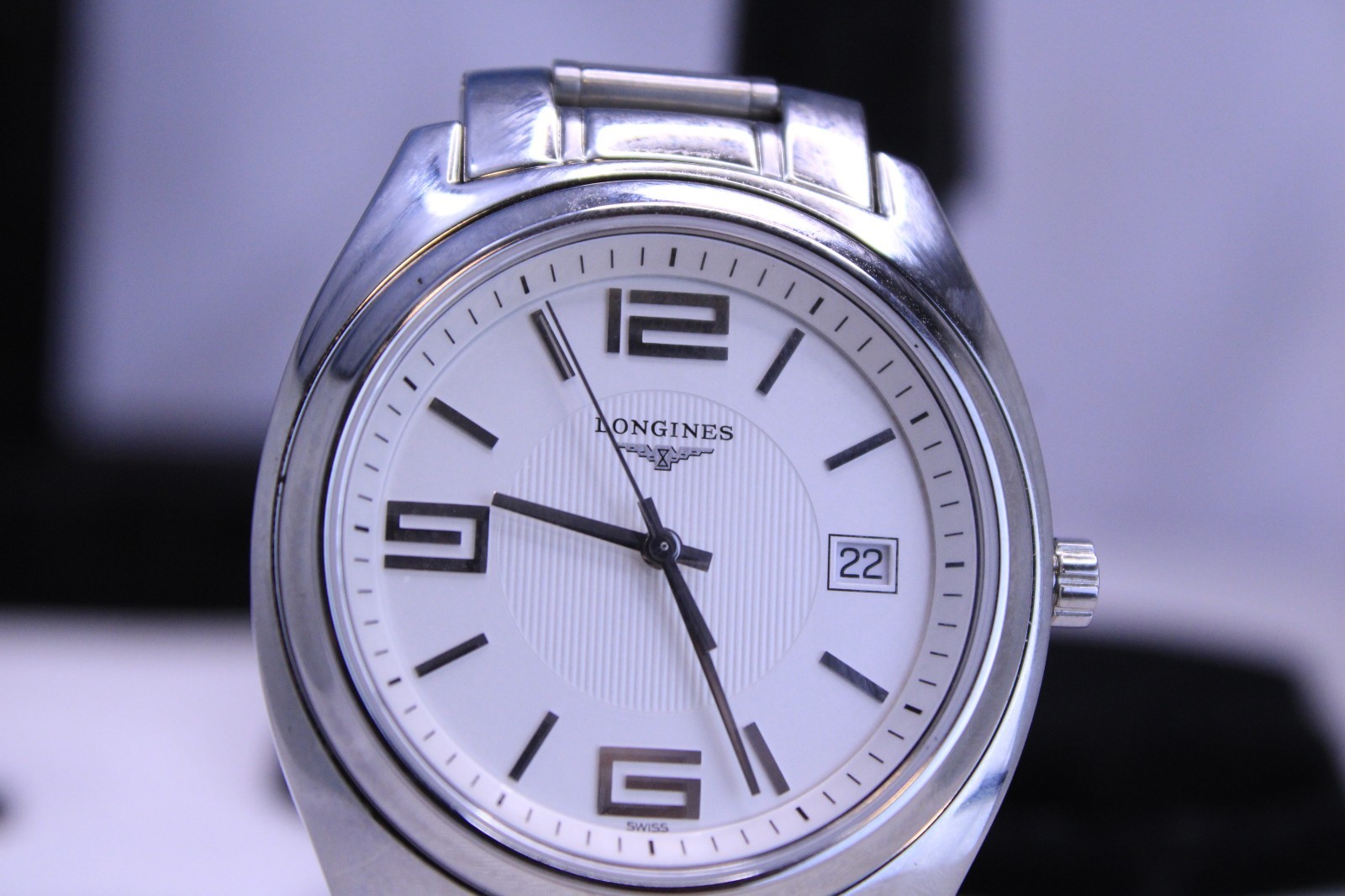 LONGINES Lungomare L3.632.4 Quartz Silver Dial Stainless Bracelet Men’s Watch