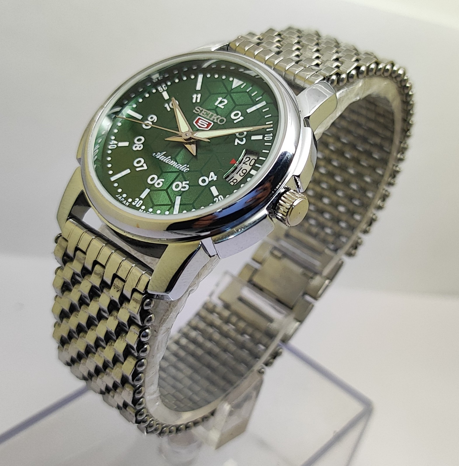 Refurbished Automatic Men’s Watch Day Date | Classic Vintage Style | Steel Strap