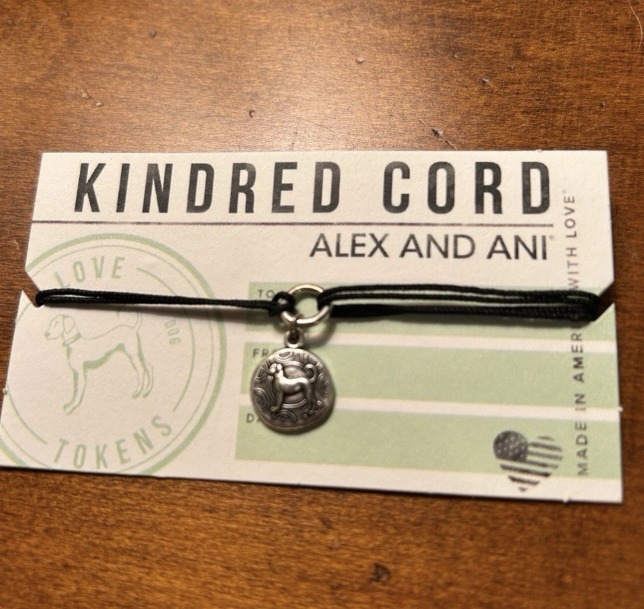 Alex And Ani Kindred Cord Love Tokens Dog Bracelet