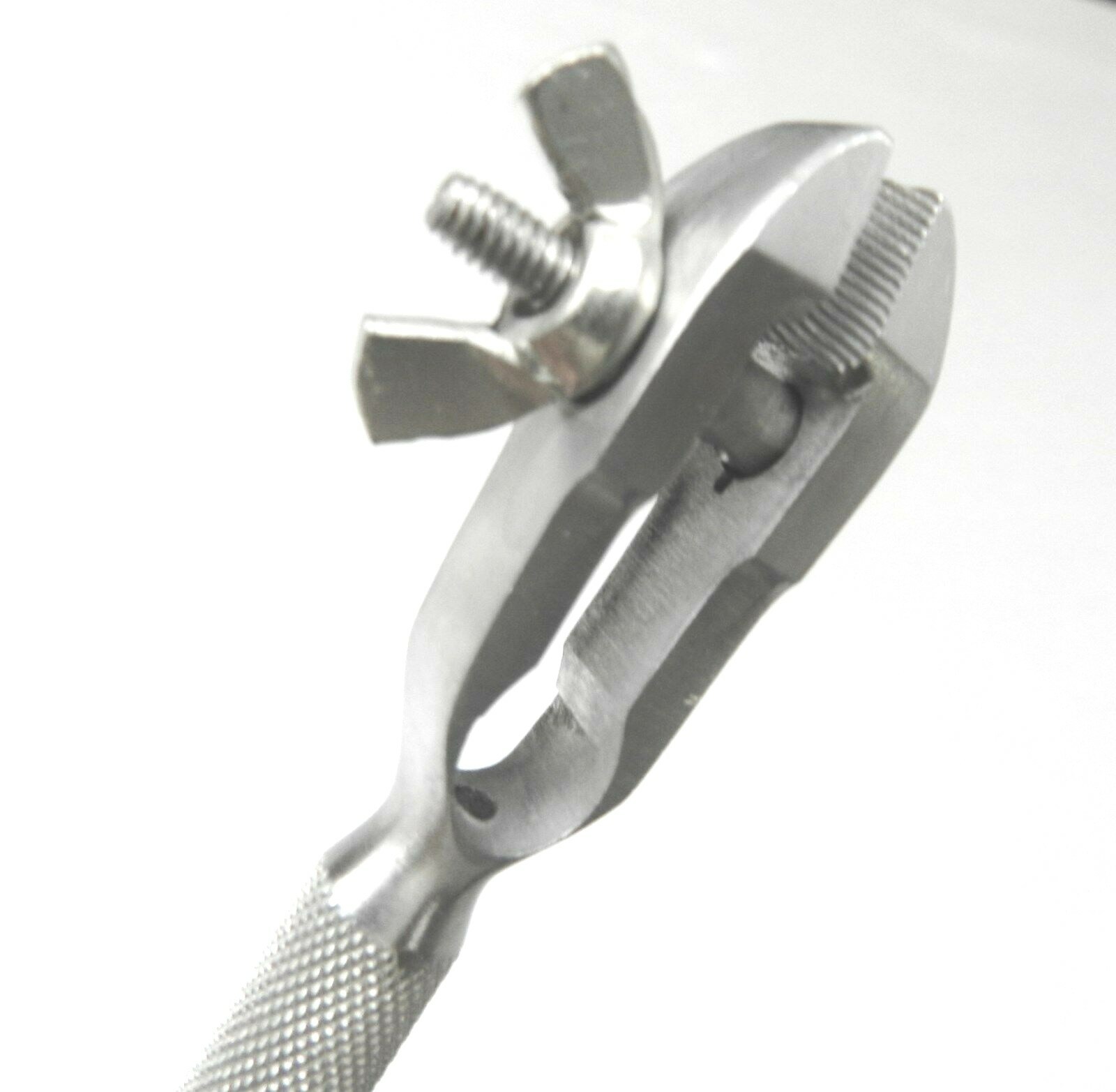 Hand Vise Clamp Hand Held Tool Universal Work Holder Narrow Jaws Hollow Handle