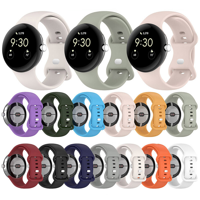 For Google Pixel Watch 3 41/45MM Replacement Strap Silicone Sports Watch Band