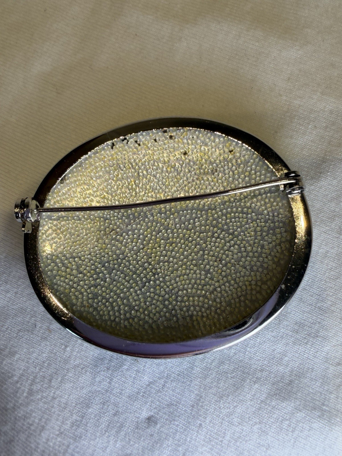 Vintage Japanese Ginbari Foil Cloisonné Enamel Floral Brooch