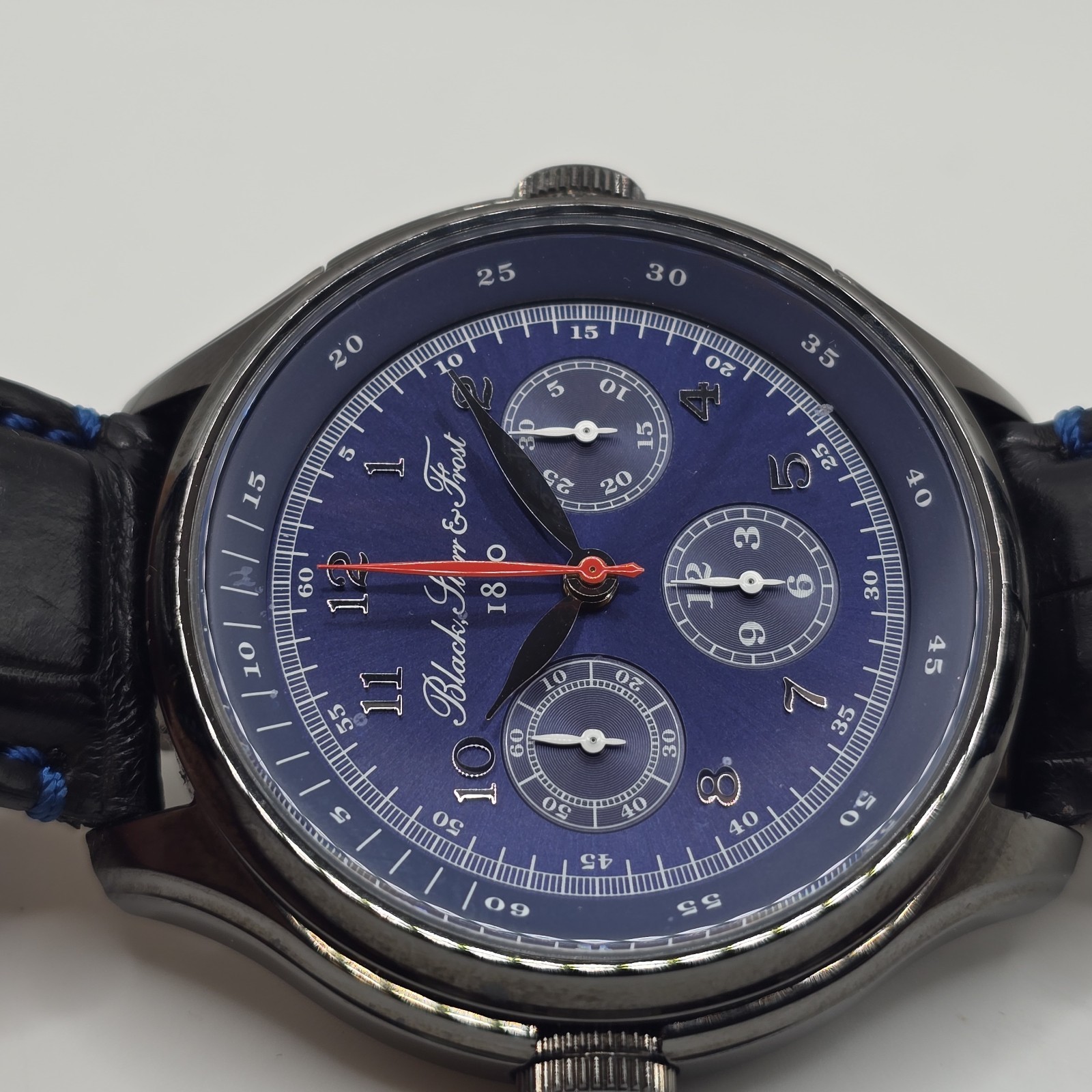 Black, Starr & Frost Automatic Chronograph Watch 43.5mm Blue Dial