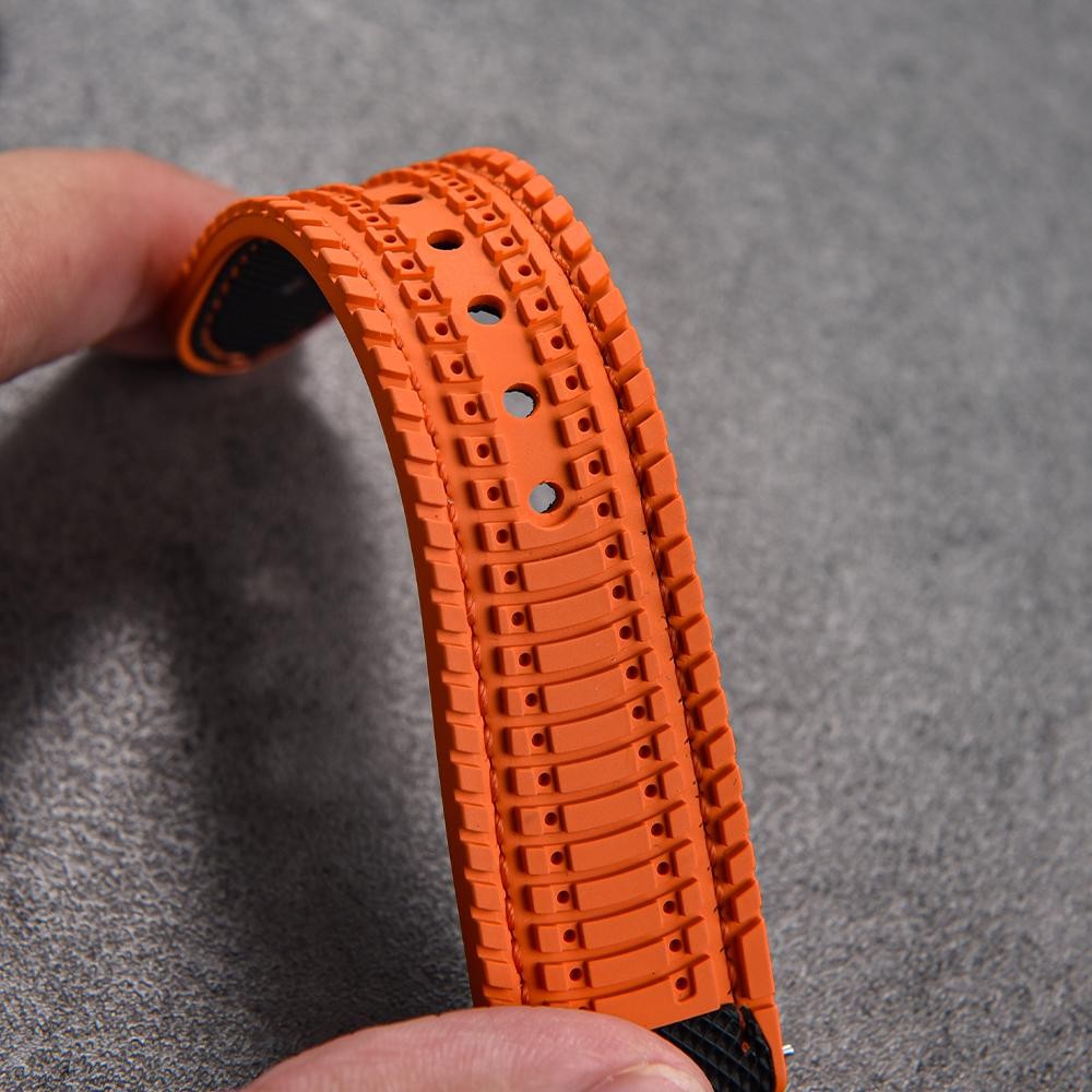 18-24mm Hybrid FKM Watch Strap Fluoro Rubber Watchband Soft Straps Quick Release