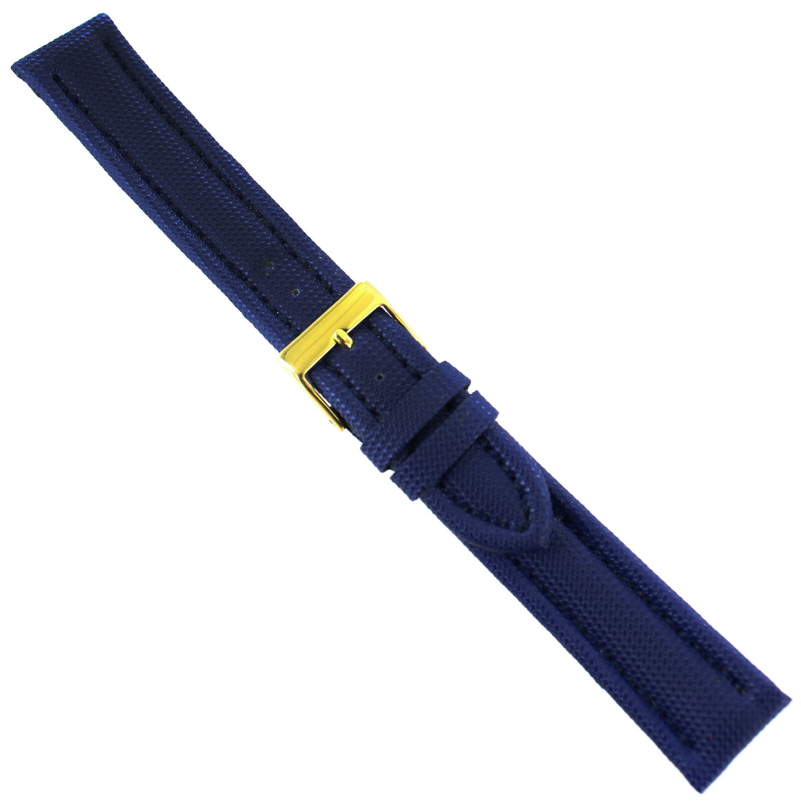 18mm Milano Blue Made W/ Kevlar Over Genuine Leather Mens Watch Band Regular