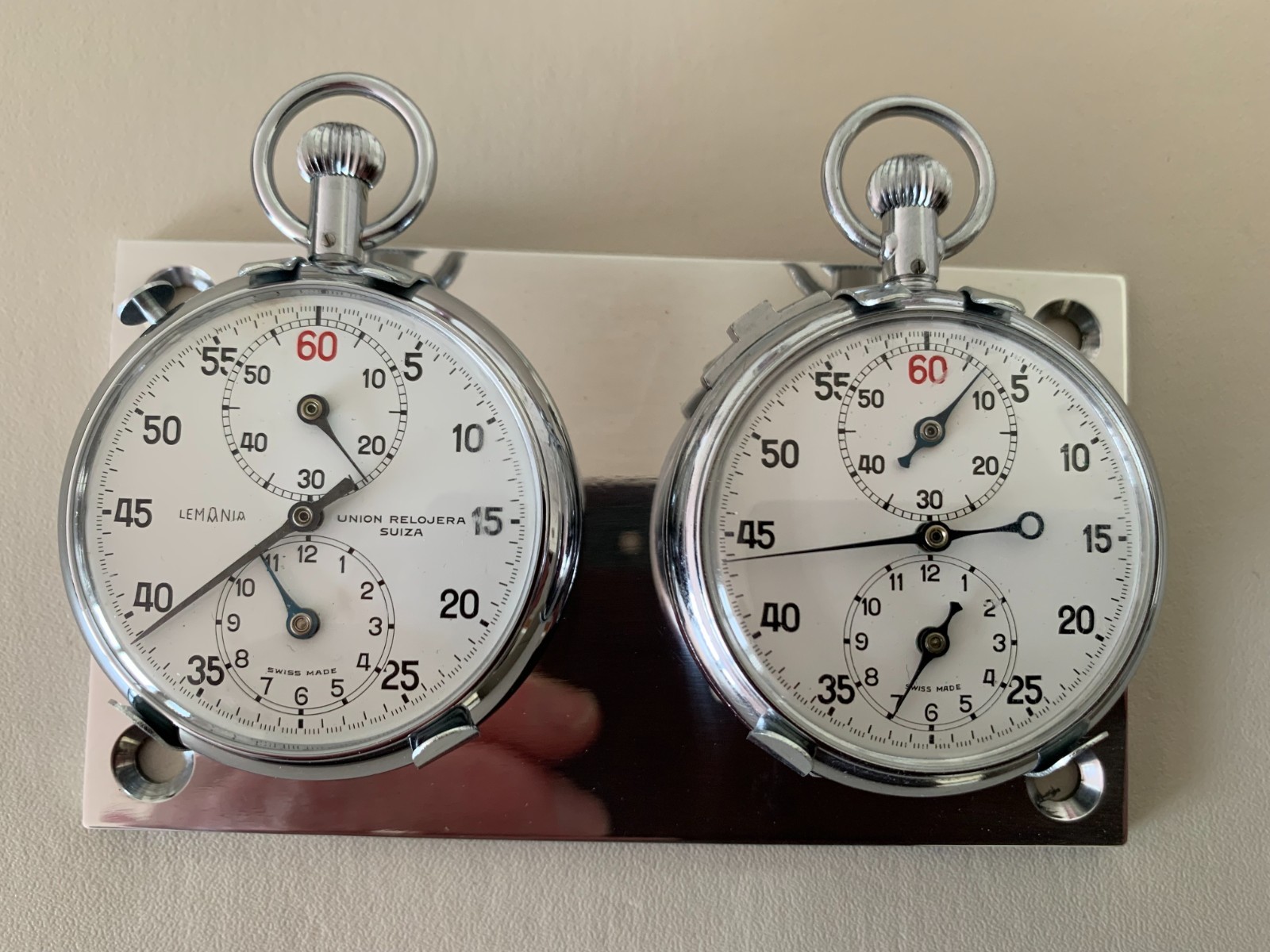 Double Rally Stopwatch Mounting Plate complete with fixing screws Stopwatch Clip