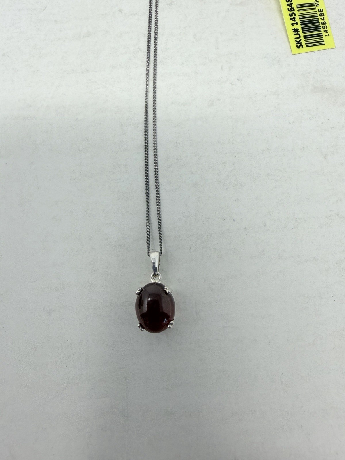 Shop LC Ratnapura Hessonite Garnet Oval Pendant with Chain Sterling Silver 5211