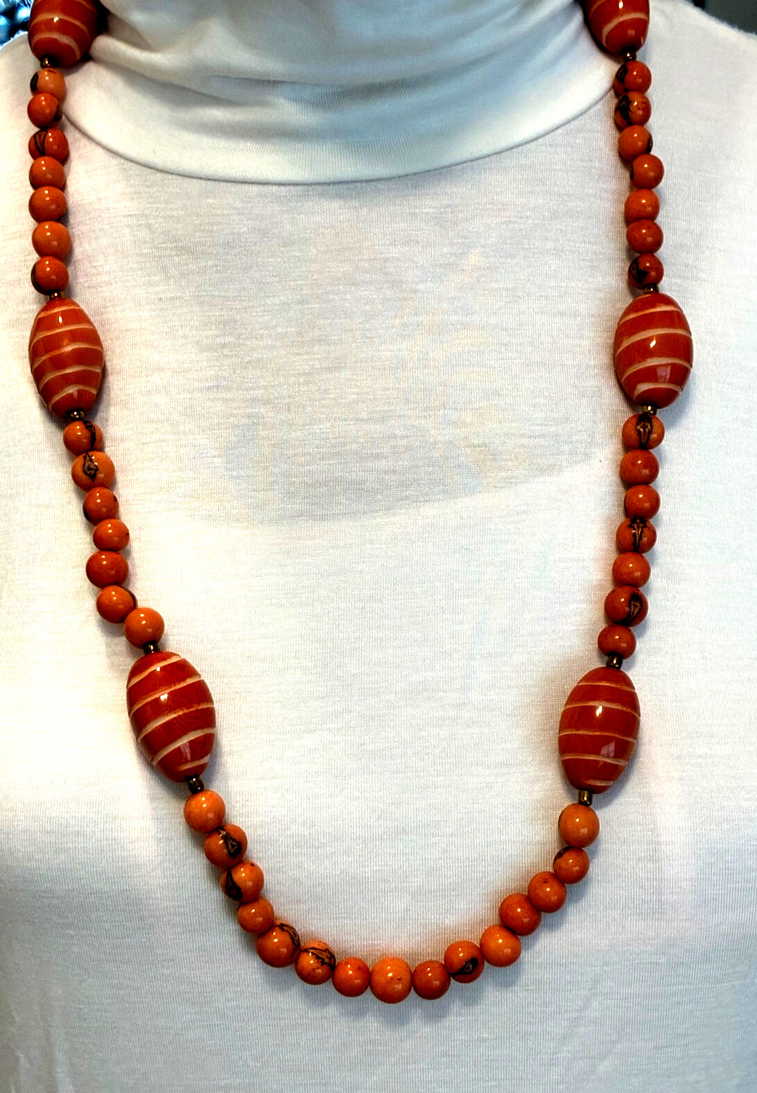 Tagua Nut Necklace Handmade Artisan Organic Beads from Ecuador TN-3