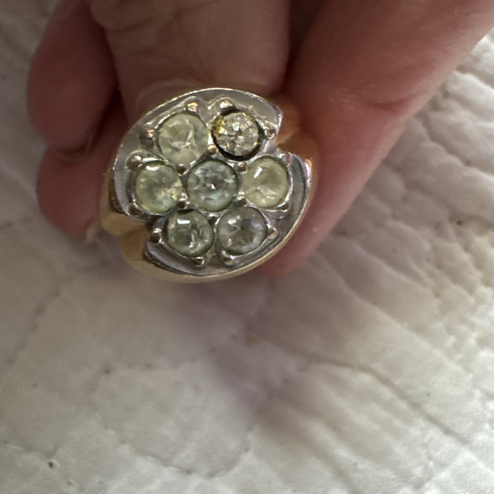 Vintage Mens 18K Gold HG Men’s Cocktail Heavy Gold Ring For Mr. Handsome